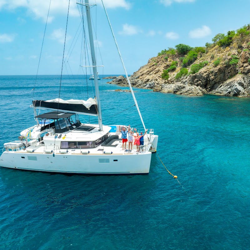 Farewell dinner on a BVI sailing charter