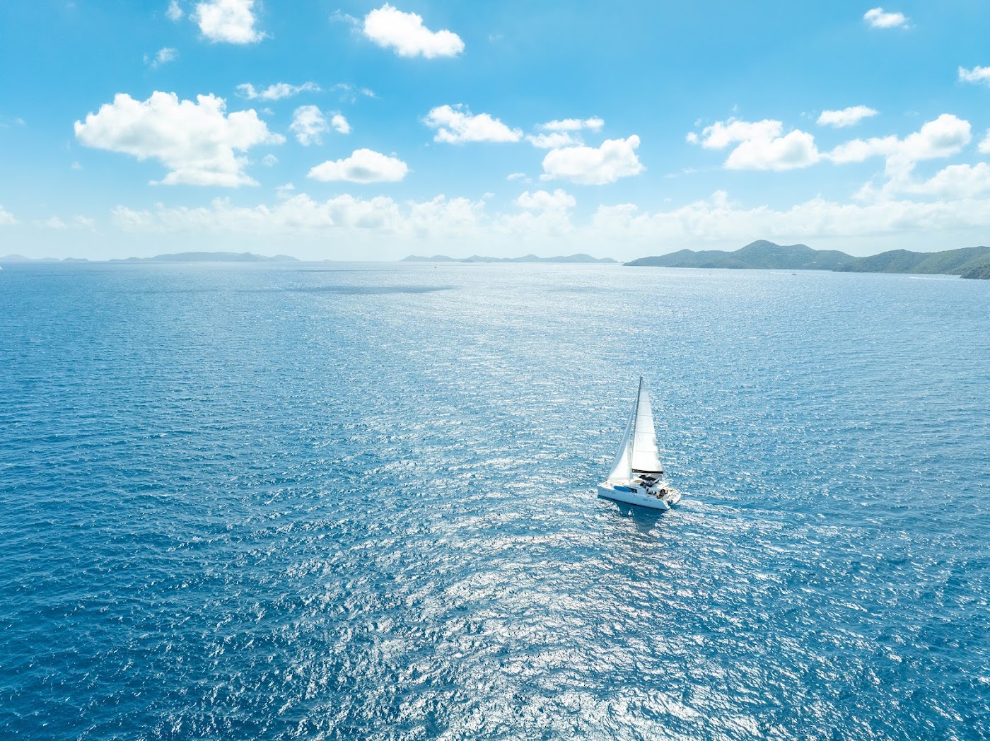 Sailing back to Tortola at the end of a BVI charter